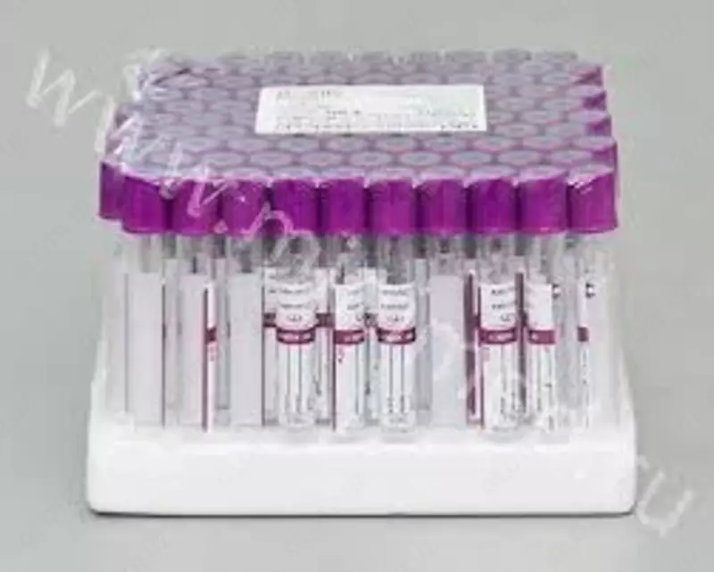 Вакуумная пробирка с фиолетовой крышкой с К3 ЭДТА на 3 и 5 мл