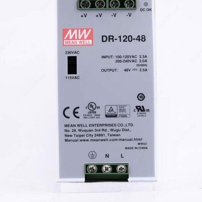 DR-120-48 Импульсный источник питания MEAN WELL на DIN-рейку (48V-2.5A) - от 10 сум / шт.