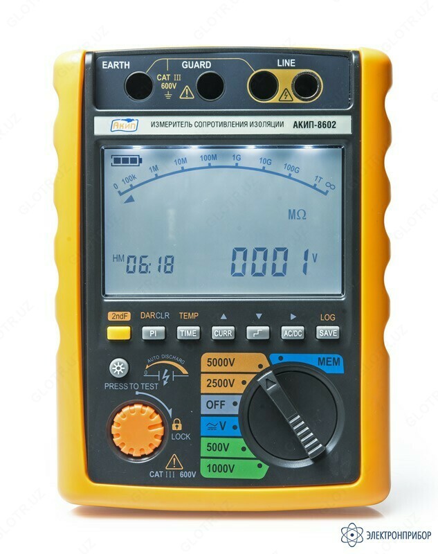 АКИП-8602 — цифровой измеритель сопротивления изоляции - 10 сум