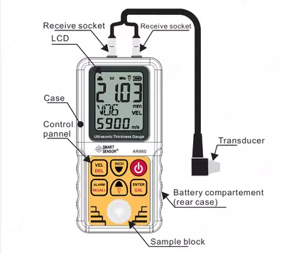 Цена по запросу Ультразвуковой толщиномер SmartSensor AR860