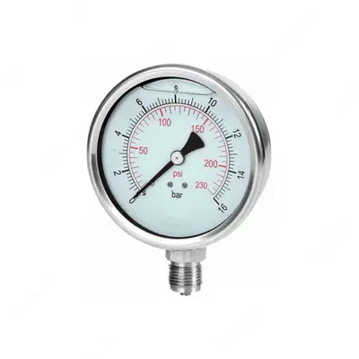Glitserinli manometr 0–16 bar