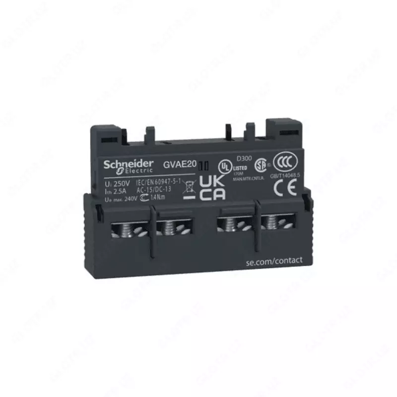 Блок контактов GV AE20 – дополнительный контакт Schneider Electric для автоматов GV2