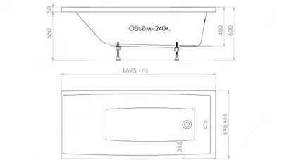 Ванна Джена 170*70