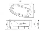 Ванна Кайли левая - 3 841 017.6 сум