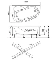 Ванна Изабель правая ООО "Металлик"