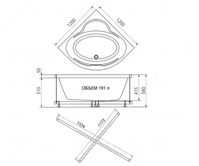 Ванна Martin 120