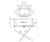 Ванна Martin 120 Только в розницу