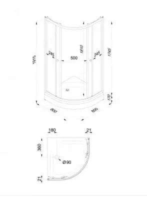 Душевое Ограждение Ультра 80*80 А