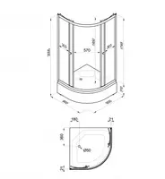 Душевое Ограждение Стандарт 90*90 В - 2 620 723.6 сум