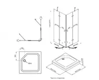 Душевое Ограждение Дельта-Хром 90*90 А ООО "Металлик"