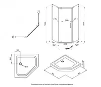 Душевое Ограждение Дека-Блэк 90*90 - ООО "Металлик"
