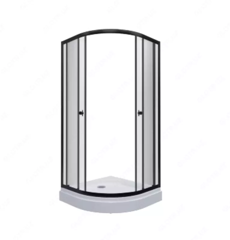 Душевое Ограждение Альфа-Блэк 100*100