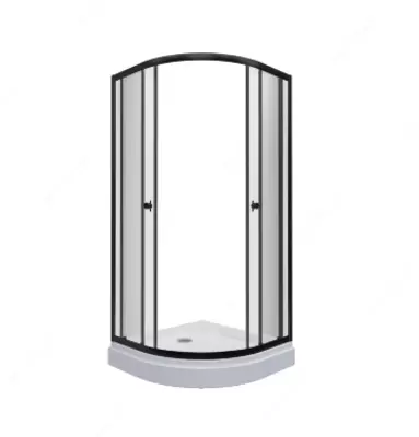 Душевое Ограждение Альфа-Блэк 100*100 Душевое Ограждение Альфа-Блэк 100*100