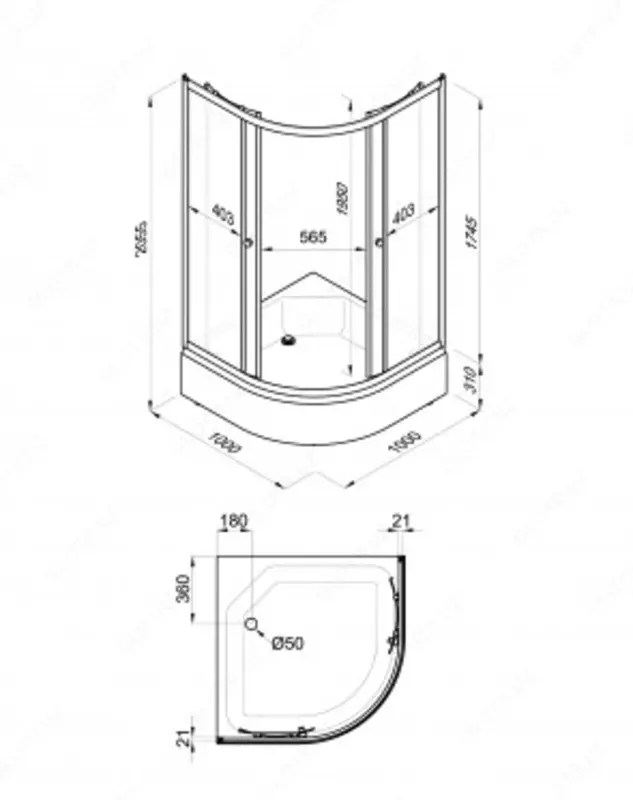 Dush to‘siqlari Layt 100*100 А