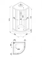 3 230 072.1 so'm Ultra 80 * 80a dush Kabinasi (DN 4)