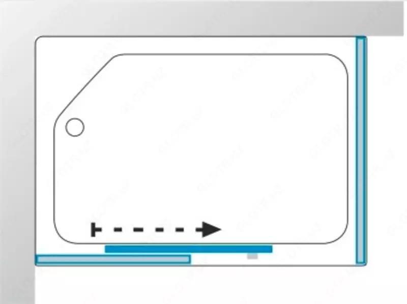 Душевая кабина Квадро 100*80