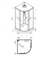3 708 601.3 сум Душевая Кабина Лайт 100*100 А (ДН4)