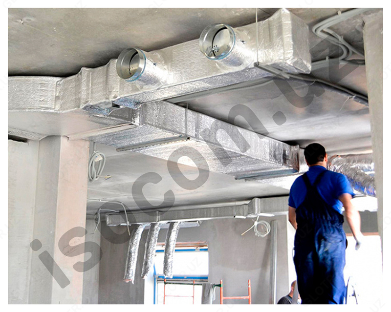 Самоклеящаяся изоляция для воздуховодов из вспененного полиэтилена