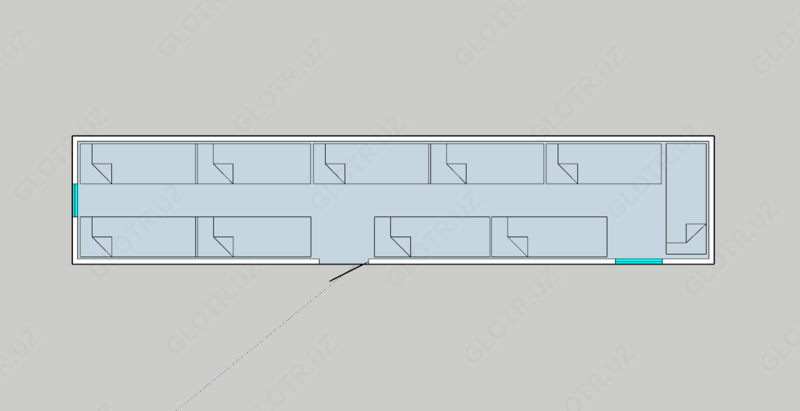 Модульный офис (12 метровый контейнер) Strong House