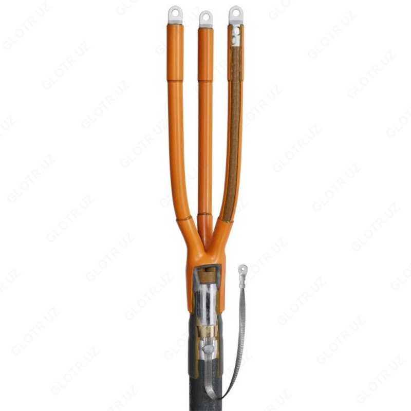 Муфты термоусаживаемые концевые внутренней установки 3КВТпН-10-35...50 с наконечниками