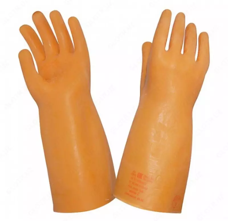 Перчатки диэлектрические бесшовные (латексные)