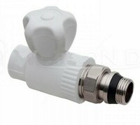 "KAS" Прям.ППР Кран для рад. 20*1/2 (с сальником)