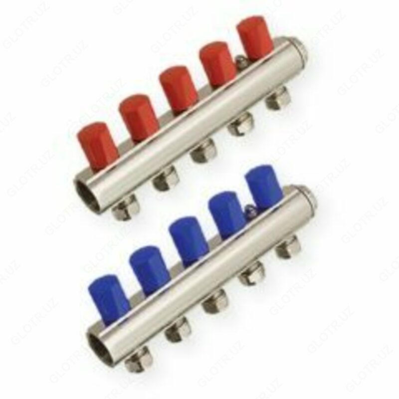 Коллектор для теплого пола, 10 выходов. КАС Турция