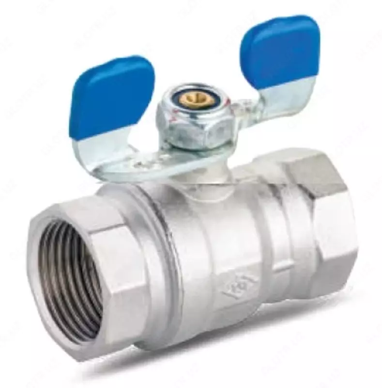 Кран бабочка м/м ЭКО 3/4" (ф20) PN25 KAS Турция