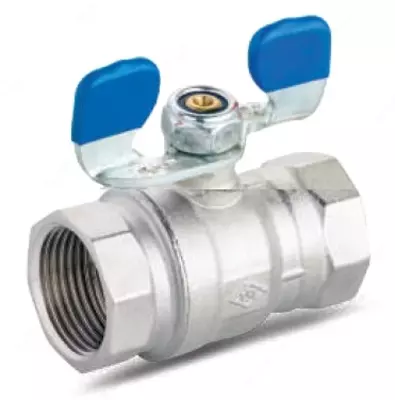 Кран бабочка м/м ЭКО 3/4" (ф20) PN25 KAS Турция