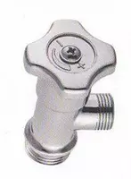 Отсекающий кран хром + - 1/2х1/2" (ф15) KAS Турция