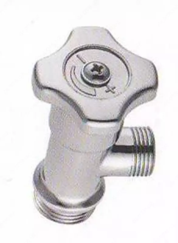 Отсекающий кран хром + - 1/2х1/2" (ф15) KAS Турция