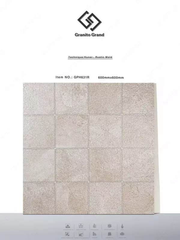 Керамогранит 60×60 см  матовый (1 м²)