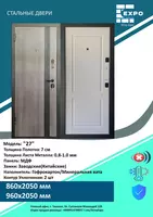 Железные входные металлические двери "D-2" с антивандальной защитой Входные двери