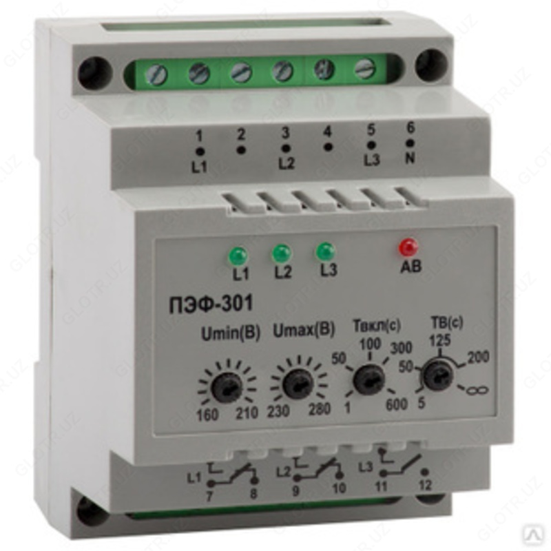 Реле выбора фаз OptiDin ПЭФ-301-УХЛ4