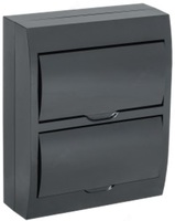 Корпус модульный пл. нав. ЩРН-П-24 черный черн. дв. IP41 IEK