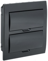 Корпус модульный пл. встр. ЩРВ-П-24 черный черн. дв IP41 IEK