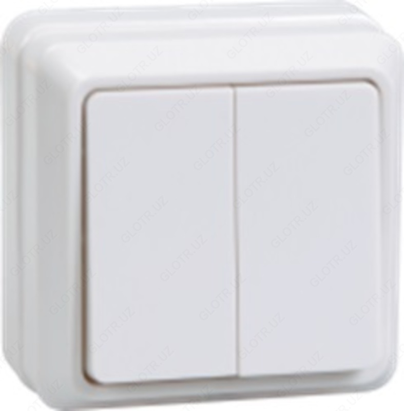  VS20-2-0-OВ tugmasi 2 kl 10A ochiq toplam  OCTAVE (oq) - 