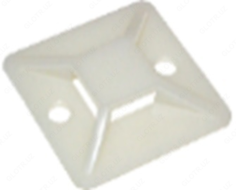 Площадка самоклеящаяся 25х25 белая под хомуты (20шт) ИЭК