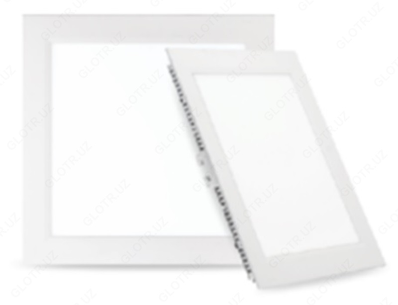 Светодиодный встраиваемый ультратонкий светильник квадратный UltraSlim ДВО1620 9W-6000K-Wh ELT