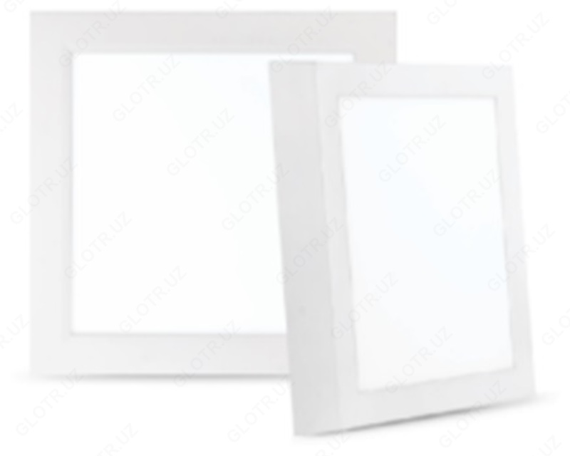  Светодиодный накладной светильник квадратный UltraFlat ДПО1620 12W-4000K-Wh ELT - 