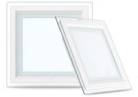 Светодиодный встраиваемый светильник квадратный UltraGlass ДВО1820 18W-6000K-Wh ELT