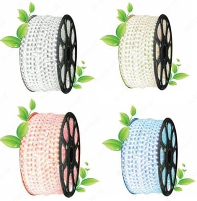 Лента светодиодная LS-3014-240/100-220V-Red (1 рул.100 м) 10mm