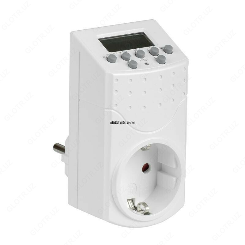 РТЭ-1 Розетка-таймер электронная 1мин 7дн 140 on/off 16А IP20 IEK