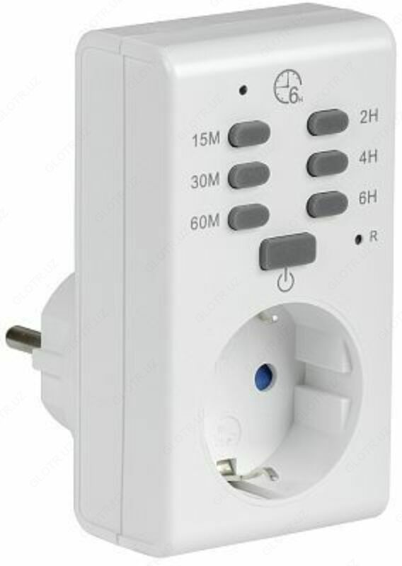 РТЭ-2 Розетка-таймер электронная с инд. 15 мин-6 ч 16А IP20 IEK