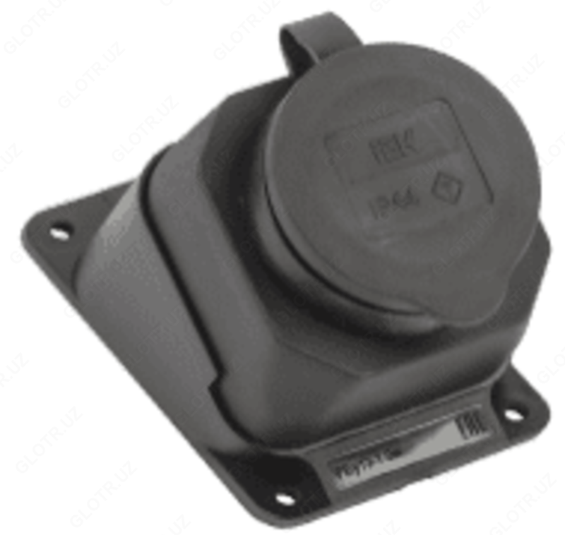  RBu13-1-0m OMEGA IP44 IEK himoya qoplamali burchakli devor rozetkasi - 