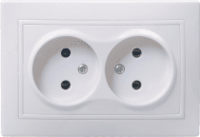  РСб10-3-КБ Розетка 1местн. c з/к с крышкой 16А КВАРТА (белый) - 