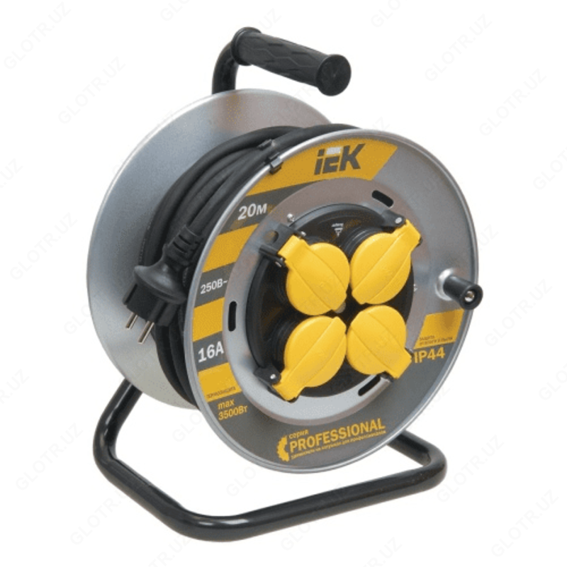  Катушка УК50 на мет с т/з 4 места 2P+PE/50м КГ 3х2 5мм2 IP44 Professional - 