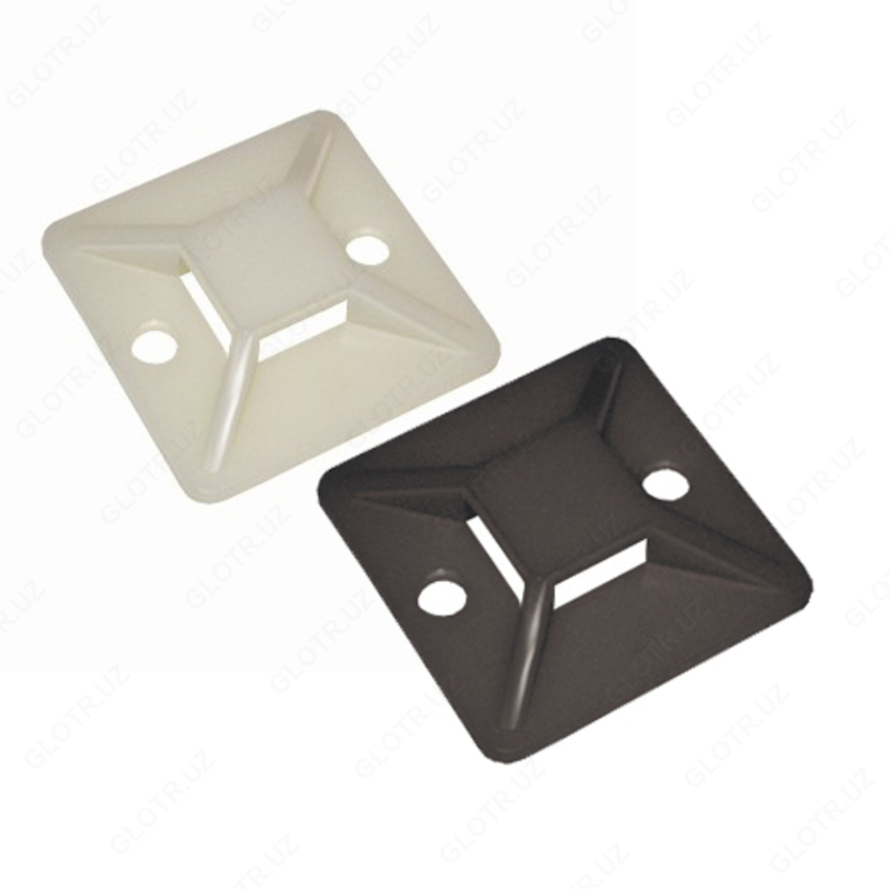 Площадка самоклеящаяся 25х25 черная под хомуты (100шт) ИЭК