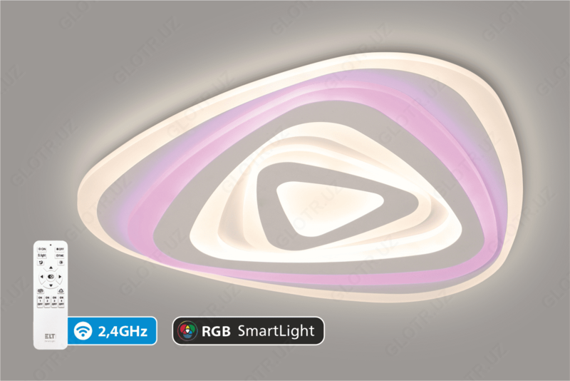 Светильник светодиодный потолочный с д/у Iris - 122W SmartLight 2.4G RGB D520