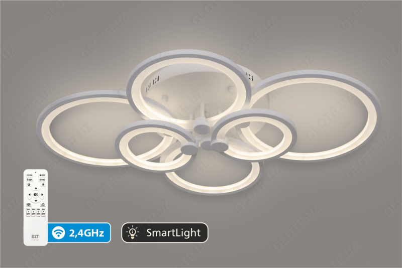  Светильник светодиодный потолочный с д/у Lotus 6C - 90W SmartLight 2.4G 800x560 - 